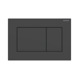 Cutout image of Geberit Sigma20 Square Matt Black / Black Dual Flush Plate